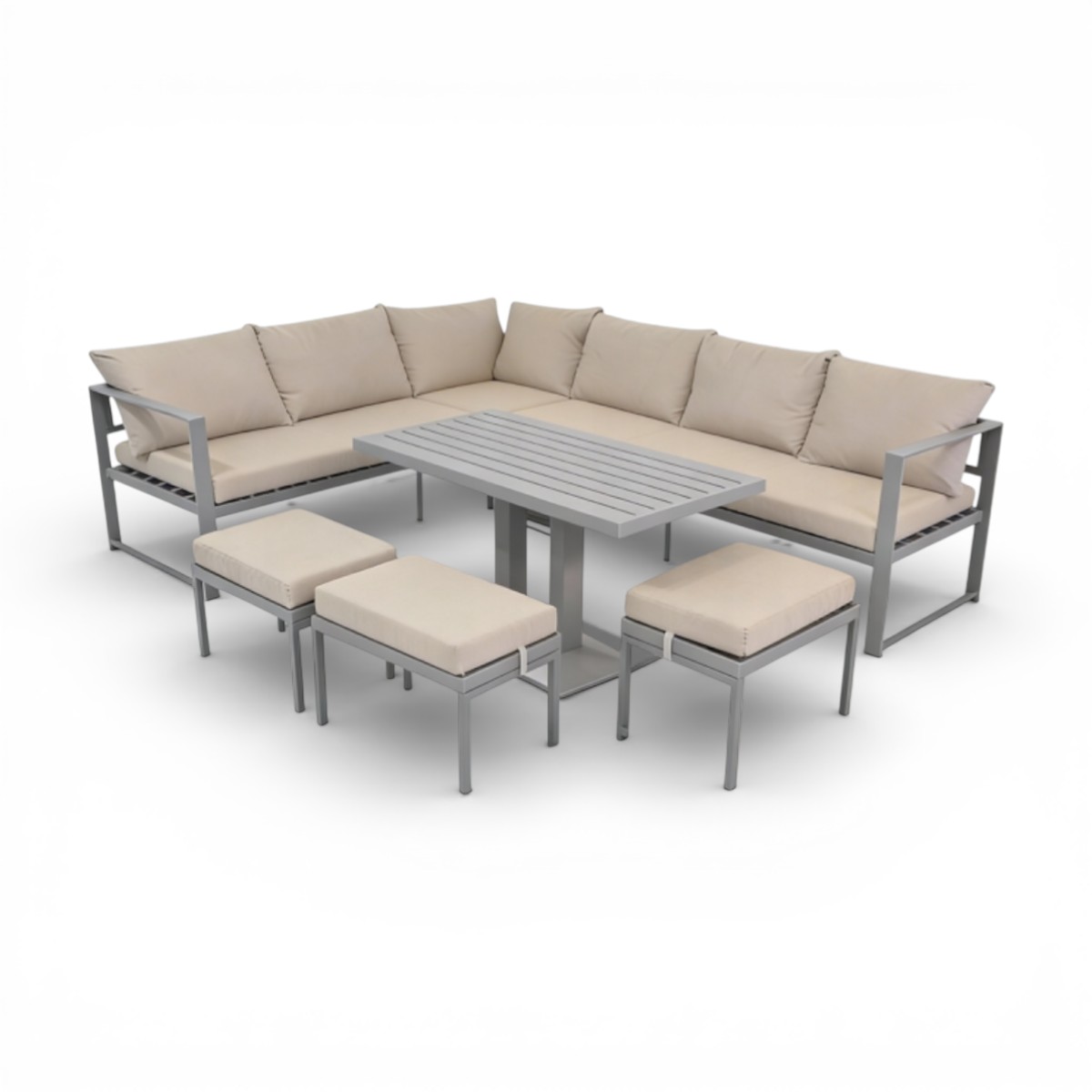 Zestaw Torrox - Szary z jasnymi poduszkami